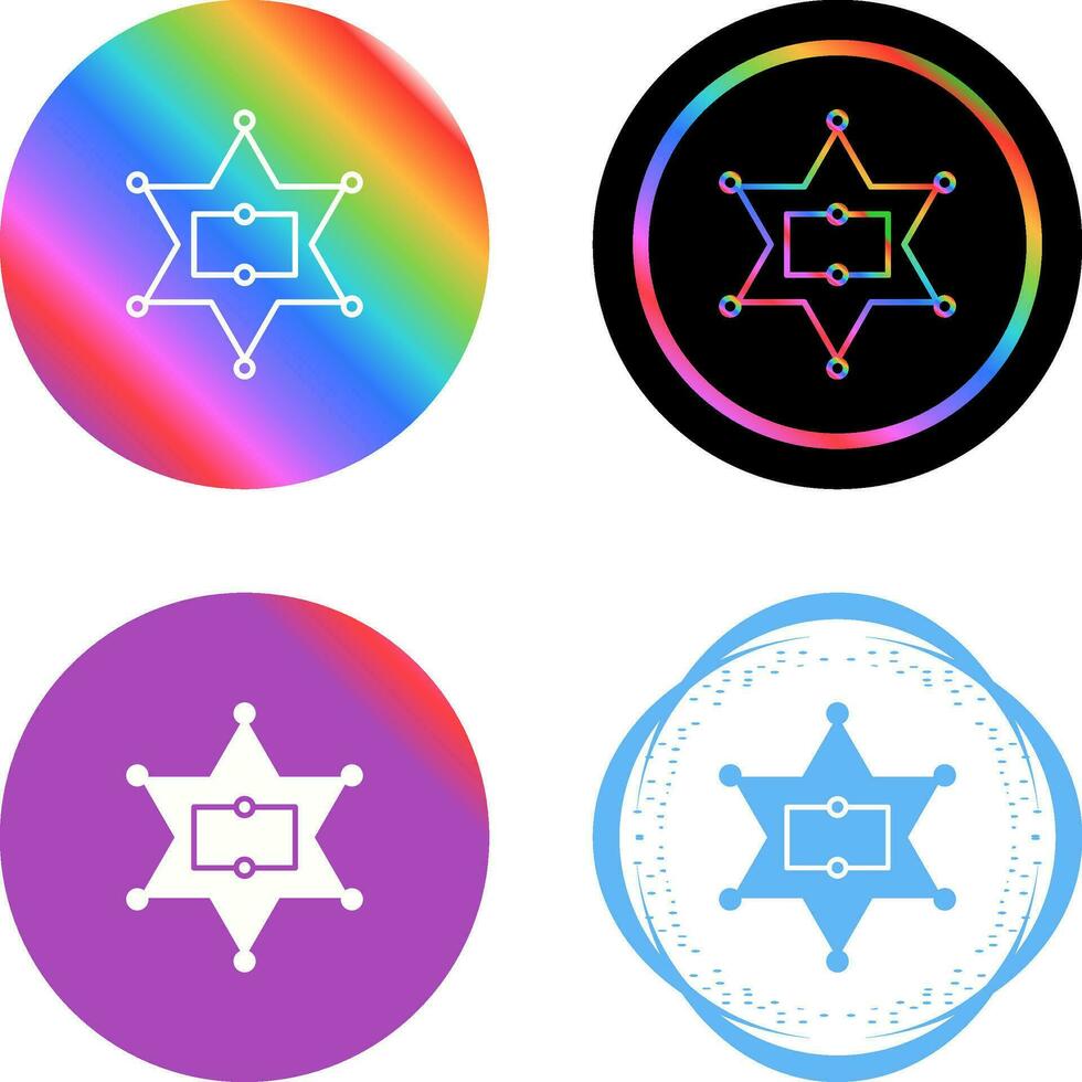 Sherrif Badge Vector Icon