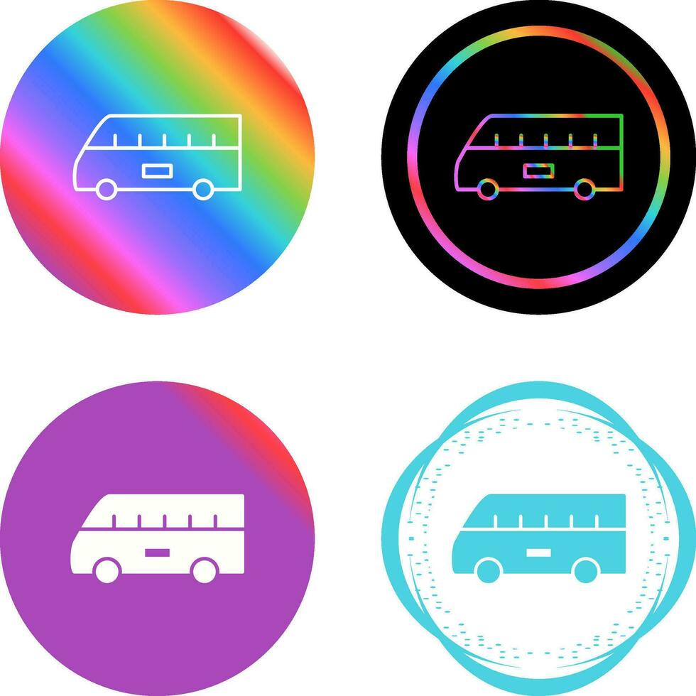 Bus on Airport Vector Icon