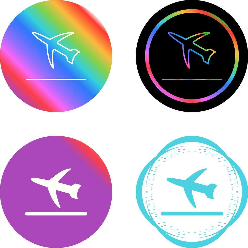 icono de vector de despegue de vuelo