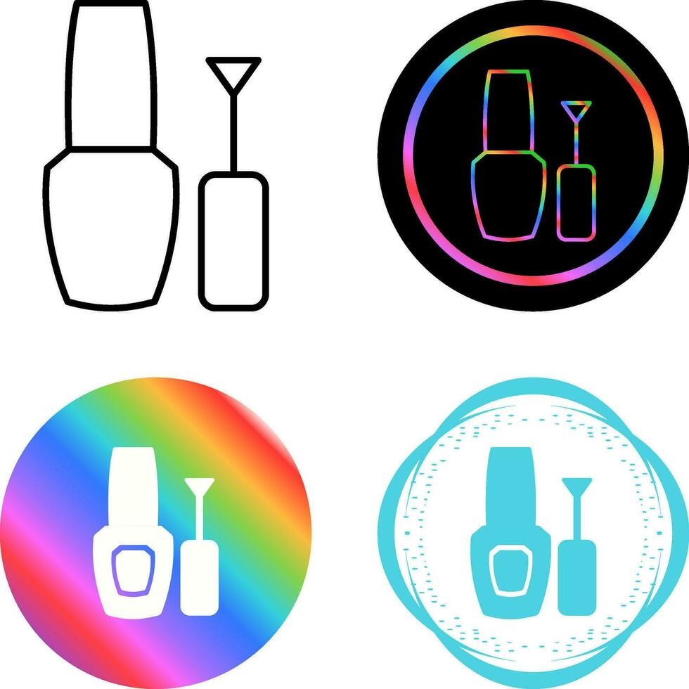 icono de vector de esmalte de uñas