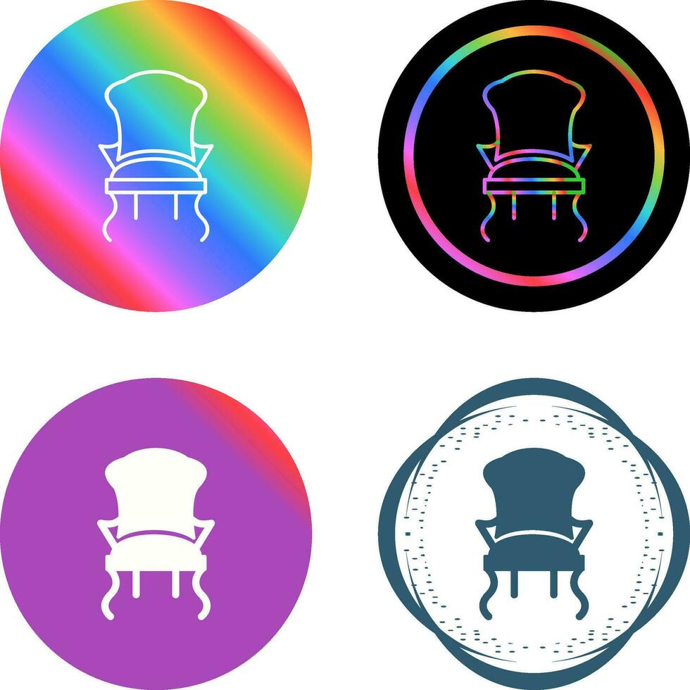 icono de vector de silla cómoda