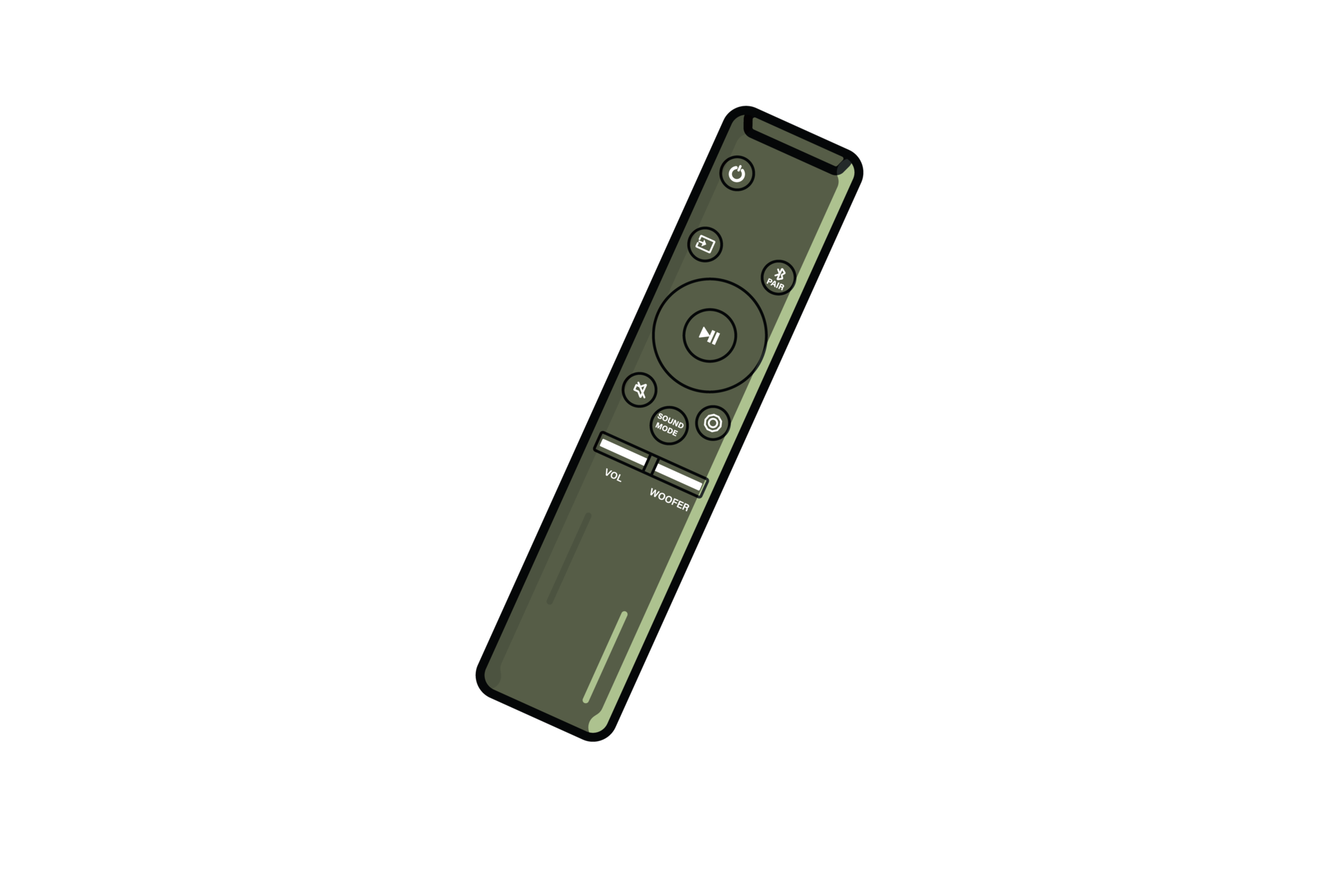 Remote Control For TV or Media Center illustration. Technology objects