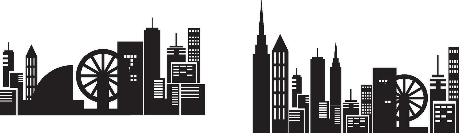 city silhouette background vector