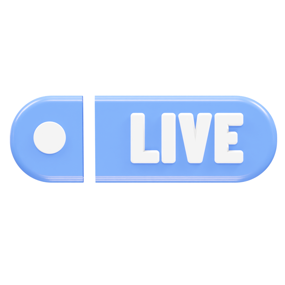 Live icon 3d rendering illustration element png
