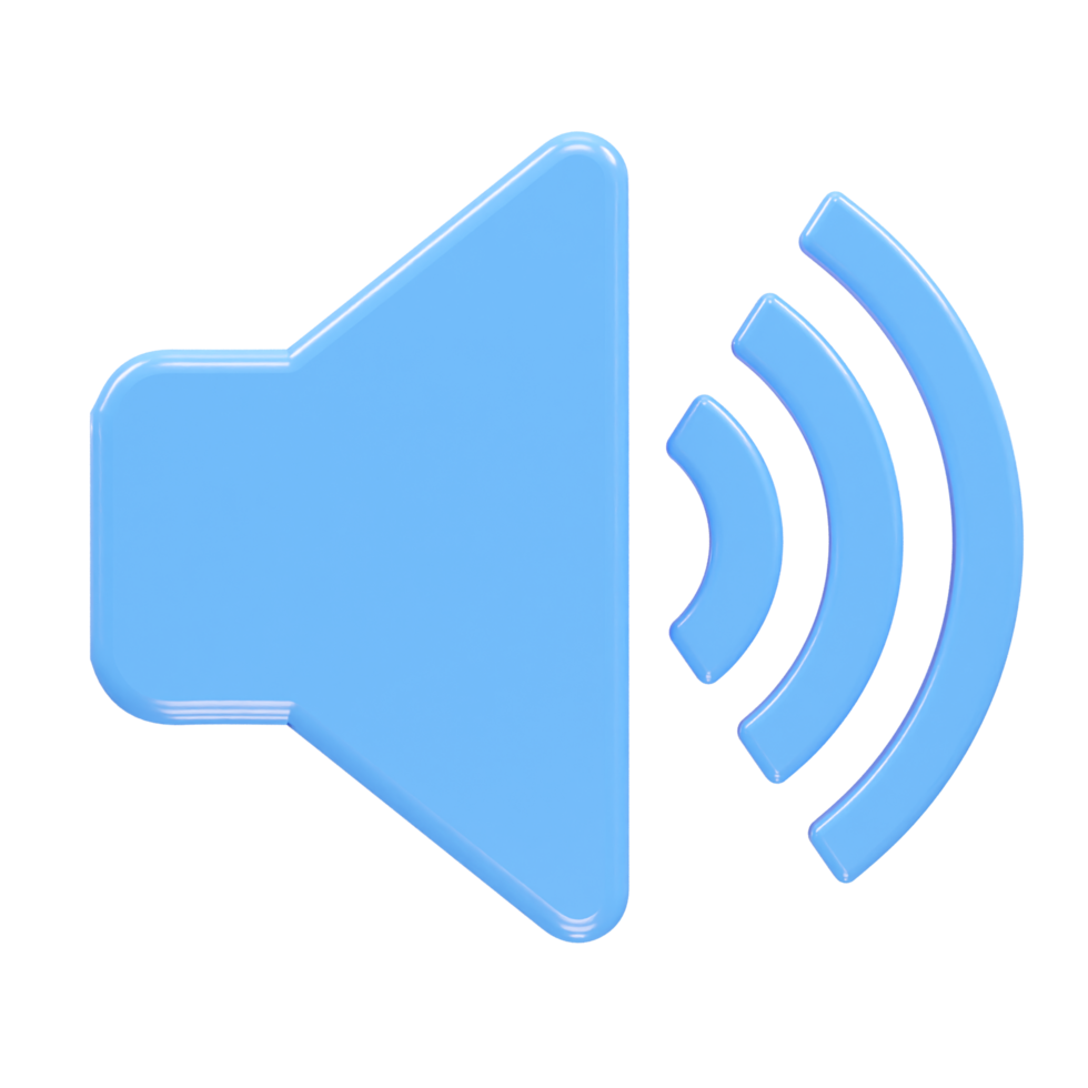 Sound volume icon rendering png