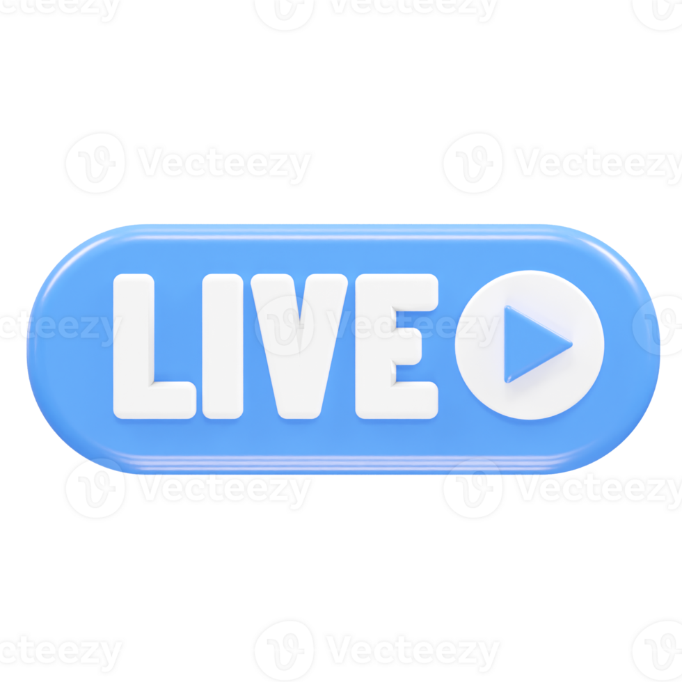 Live icon 3d rendering illustration element png
