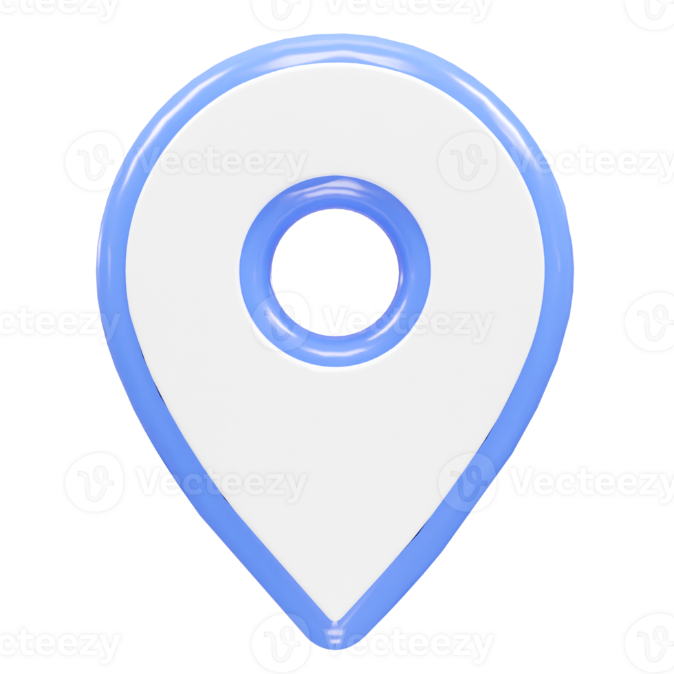 Location icon 3d rendering png