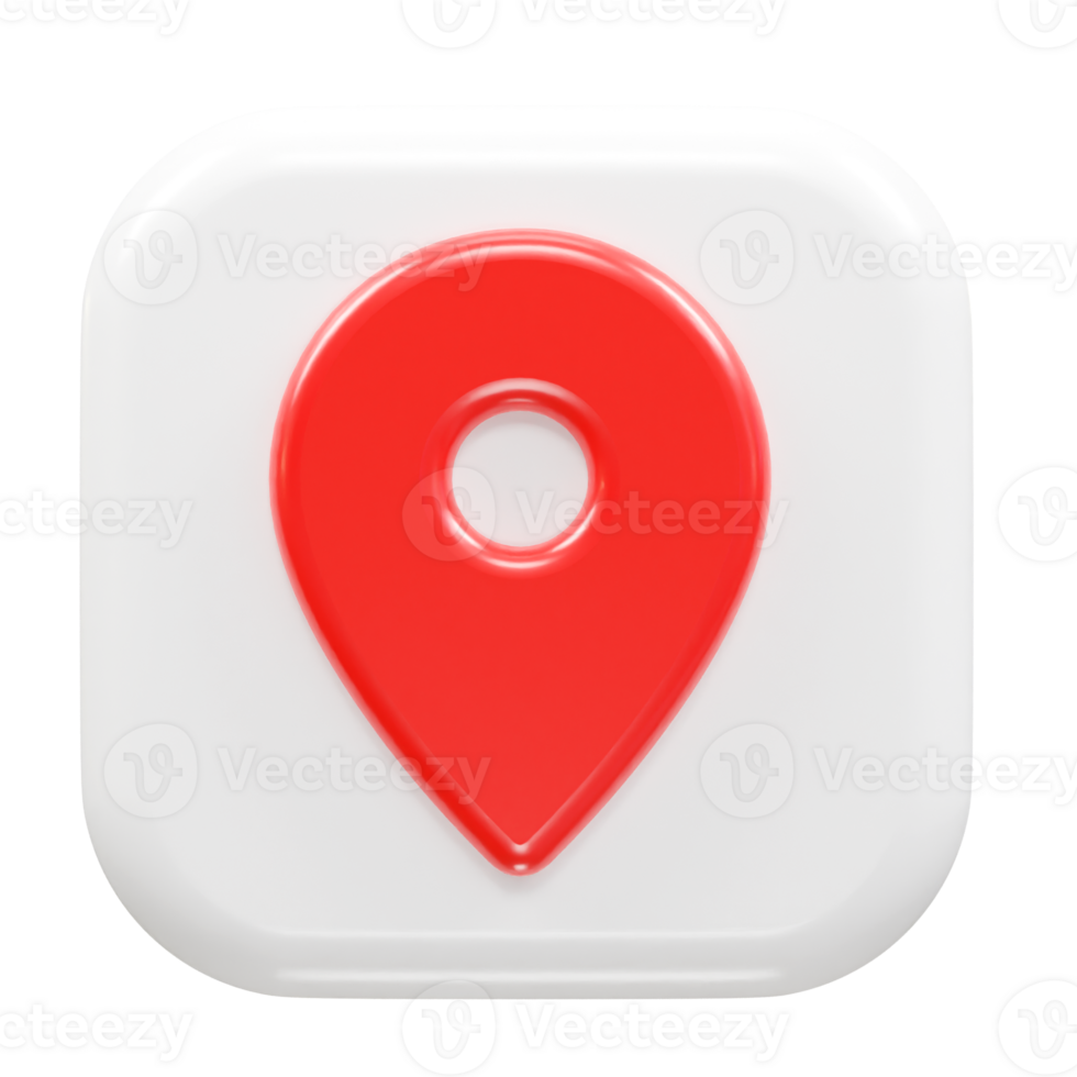 Location icon 3d rendering png