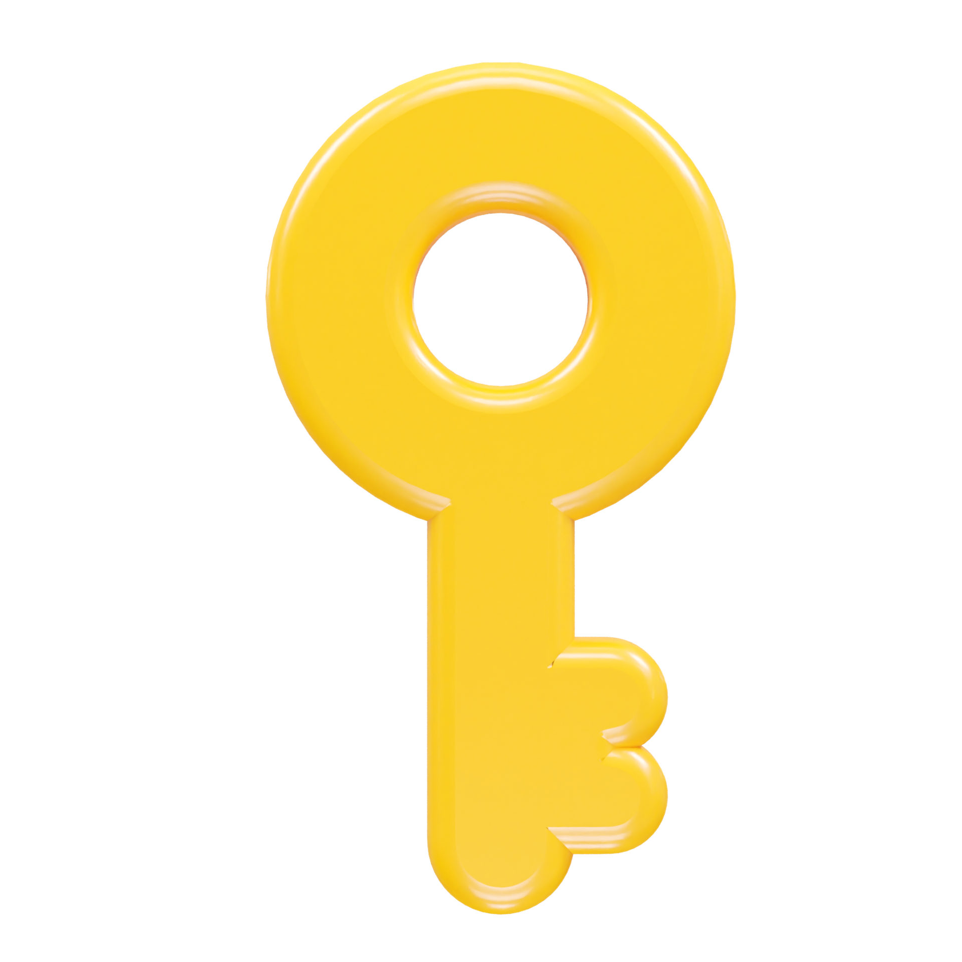 Key icon 3d rendering illustration transparent element 28342454 PNG