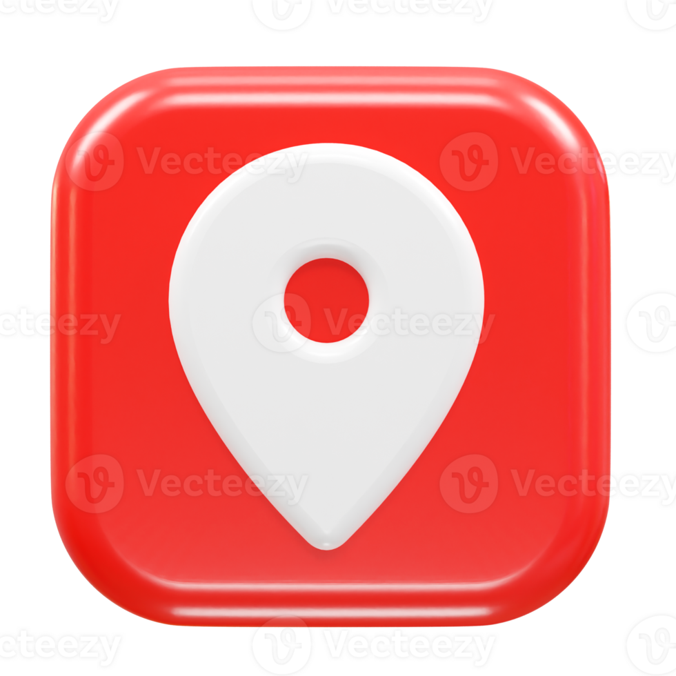 Location icon 3d rendering png