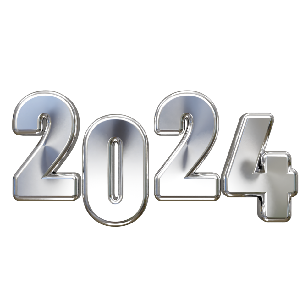 2024 new year text effect png