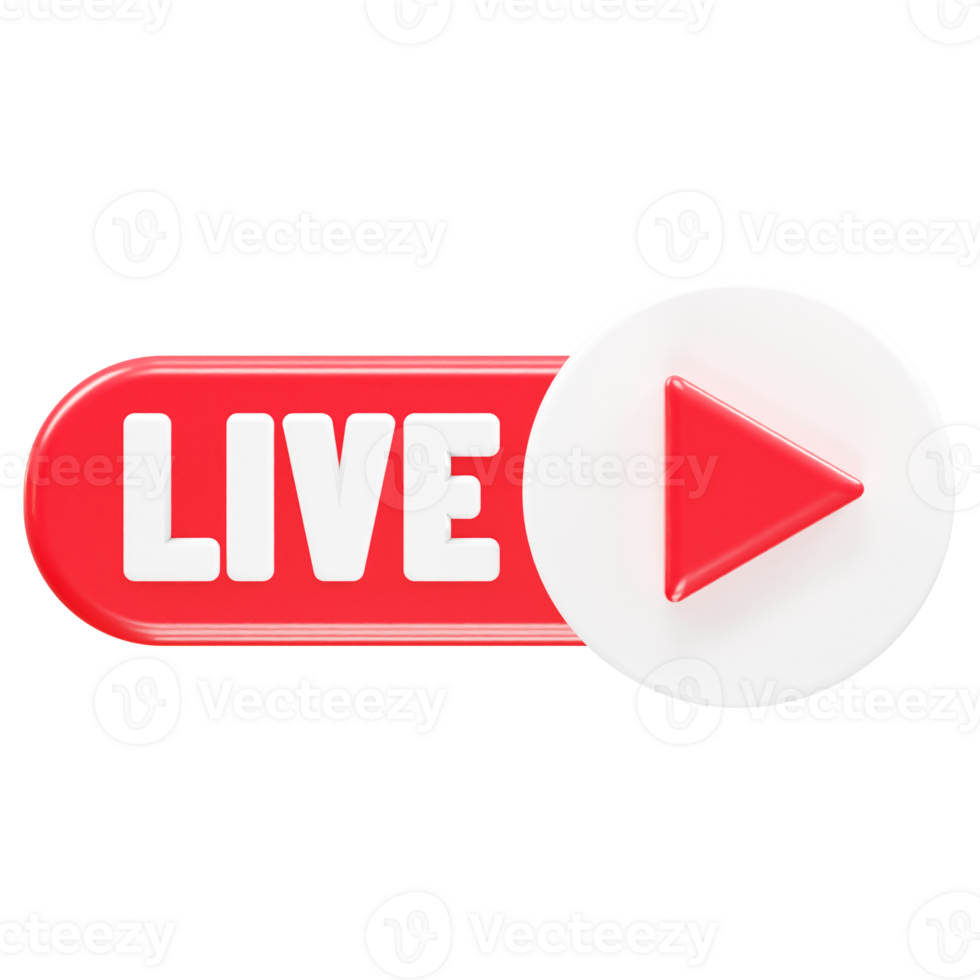 Live icon 3d rendering illustration element png