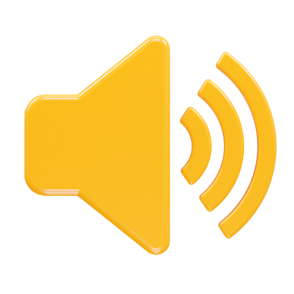 Sound volume icon rendering png
