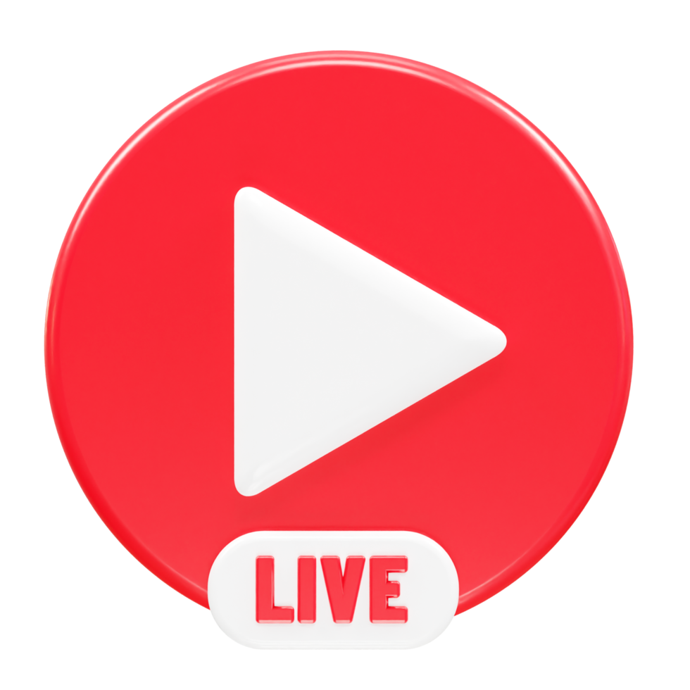 Live icon 3d rendering illustration element png