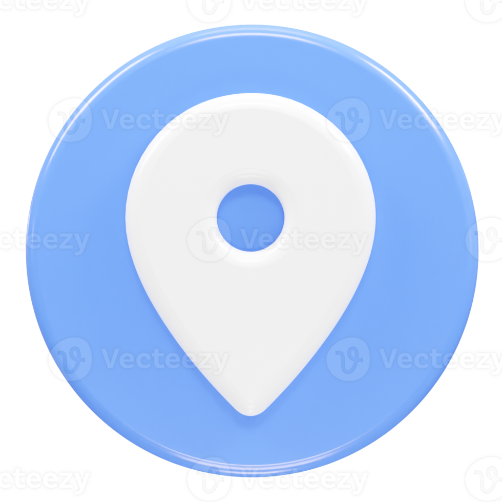 Location icon 3d rendering png