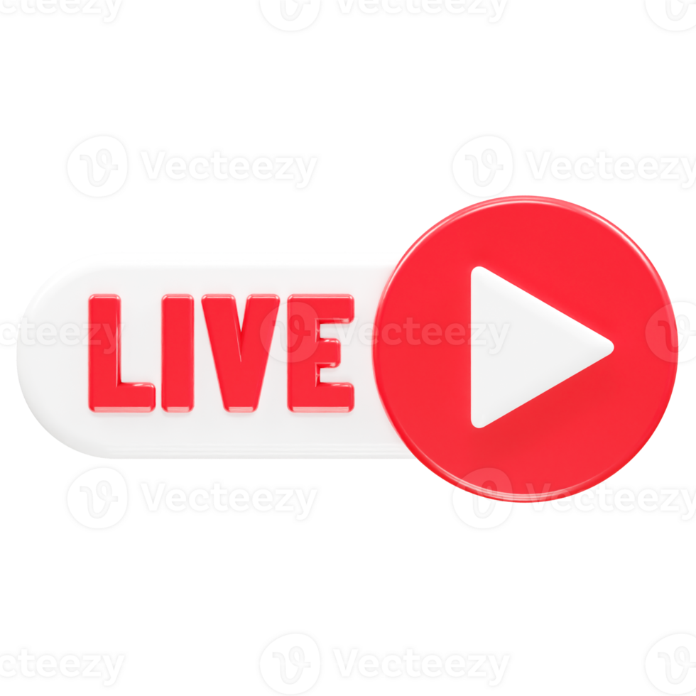 Live icon 3d rendering illustration element png