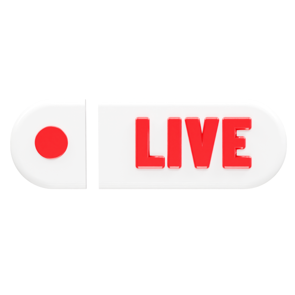 Live icon 3d rendering illustration element png