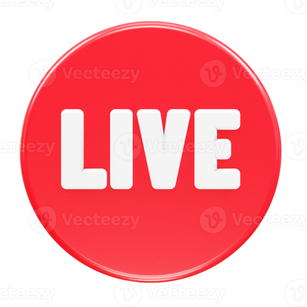 Live icon 3d rendering illustration element png