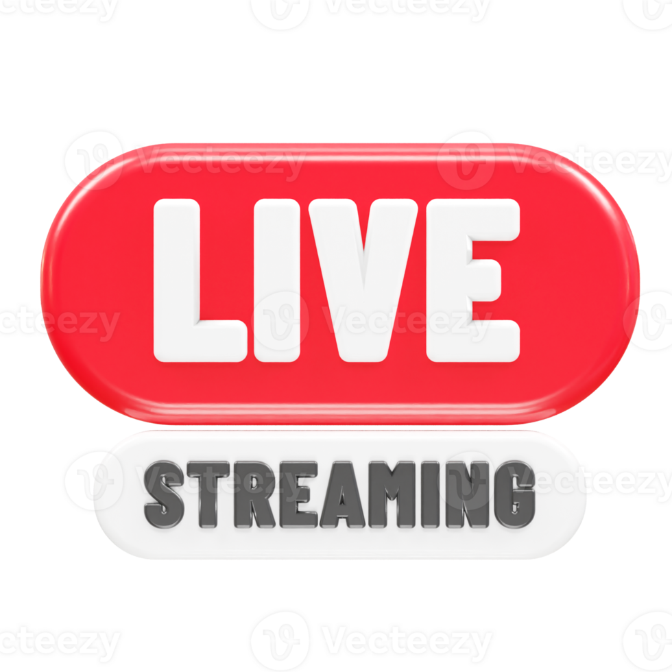 Live icon 3d rendering illustration element png