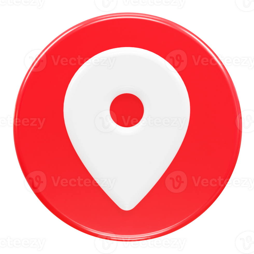 Location icon 3d rendering png