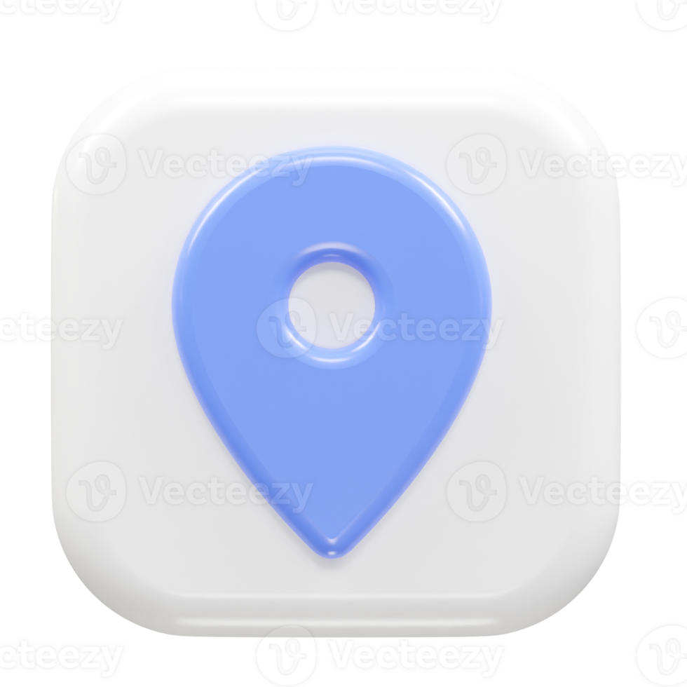 Location icon 3d rendering png