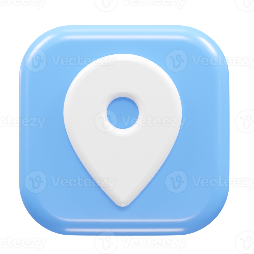 Location icon 3d rendering png