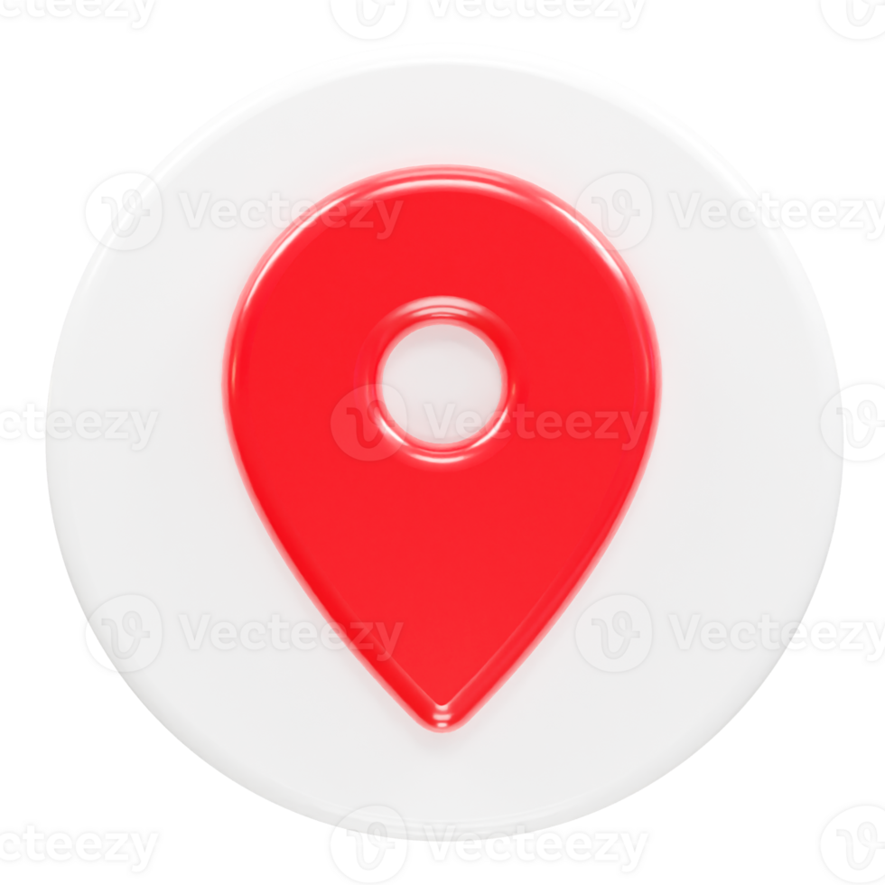 Location icon 3d rendering png