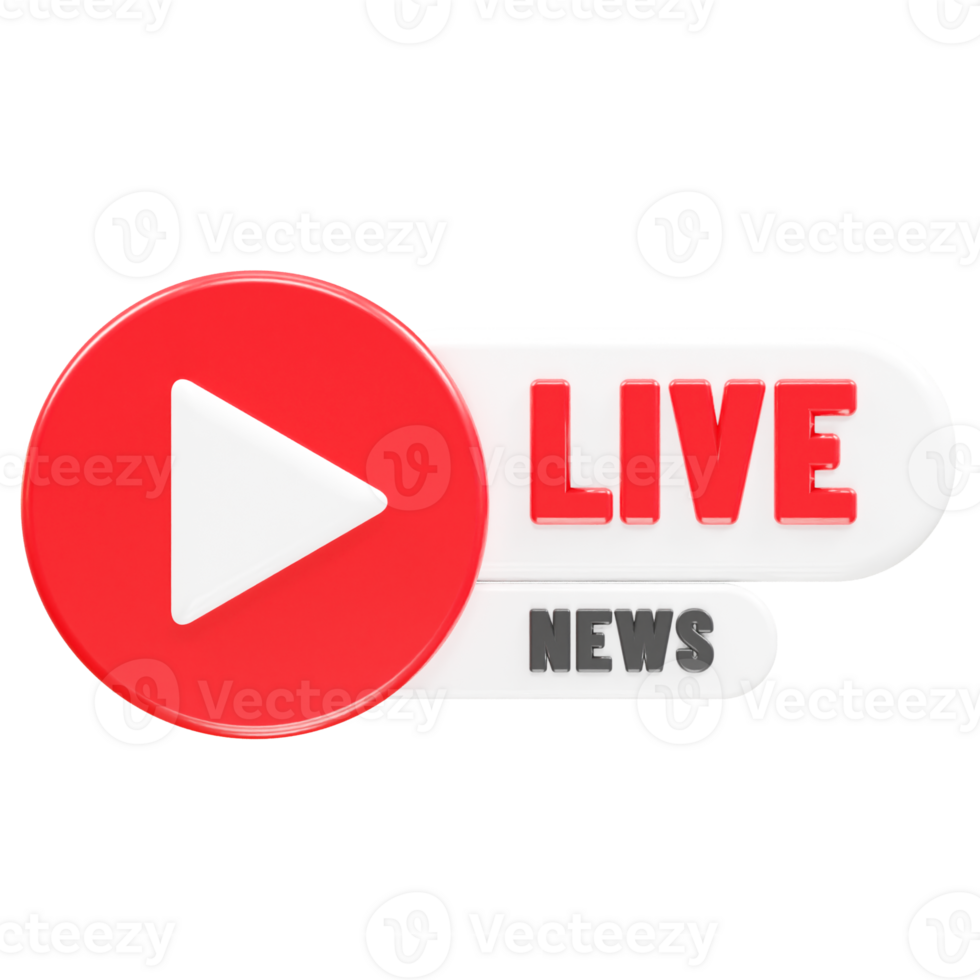 Live icon 3d rendering illustration element png