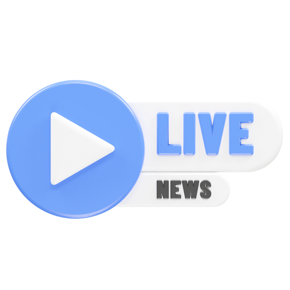 Live icon 3d rendering illustration element png