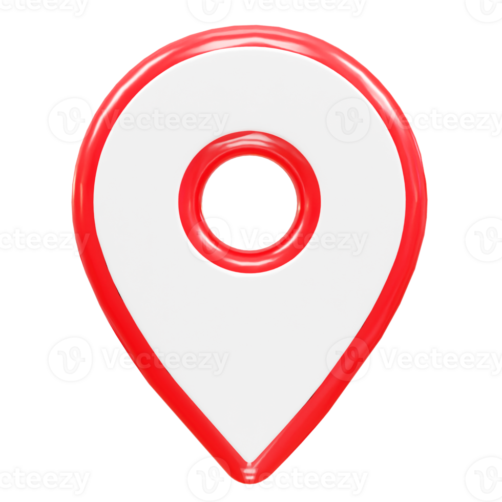 Location icon 3d rendering png