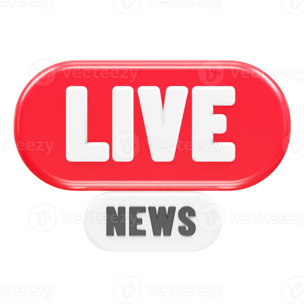 Live icon 3d rendering illustration element png
