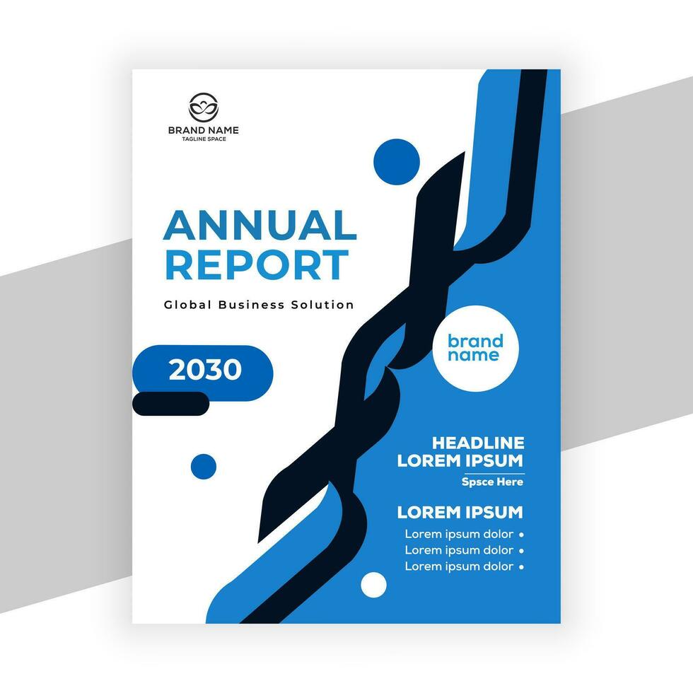 creative corporate annual report template design for data presentation vector