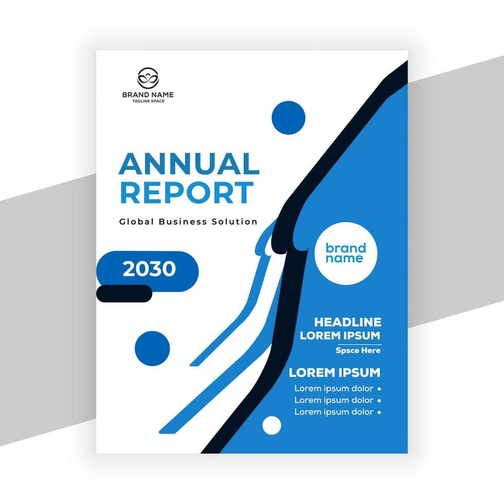 creative corporate annual report template design for data presentation vector