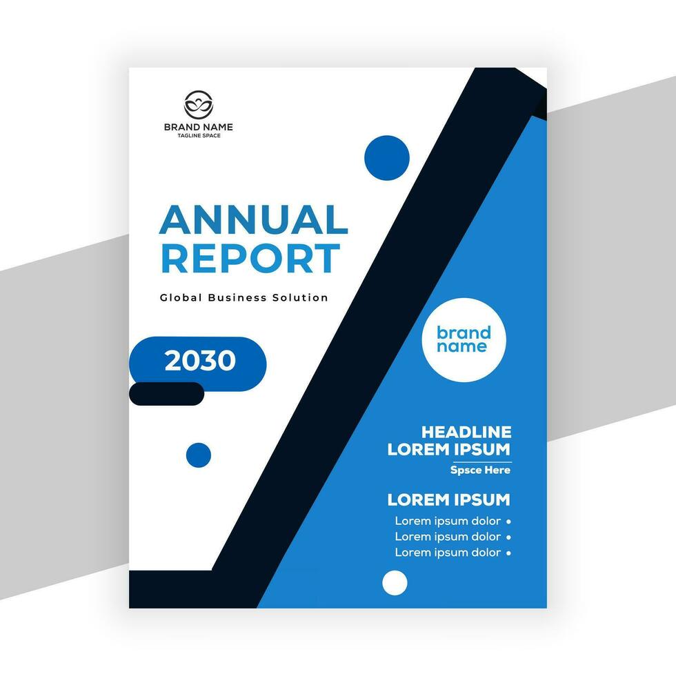 creative corporate annual report template design for data presentation vector