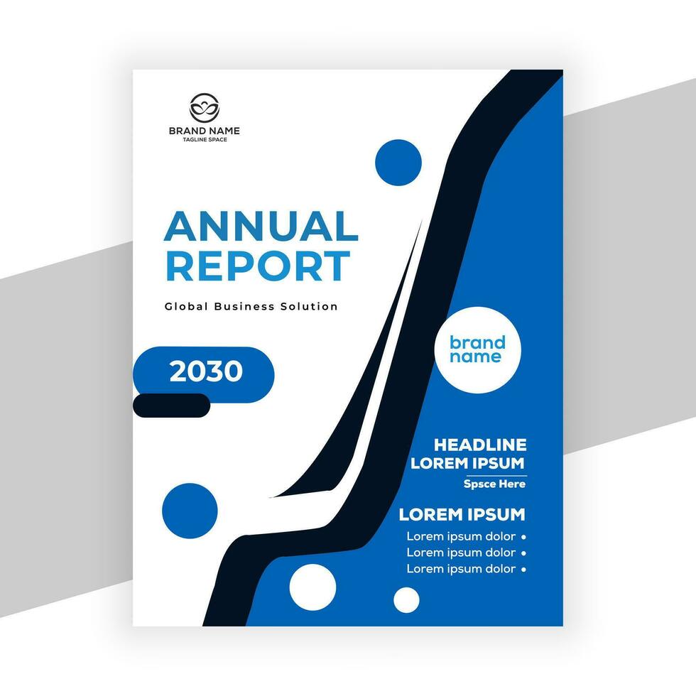 creative corporate annual report template design for data presentation vector