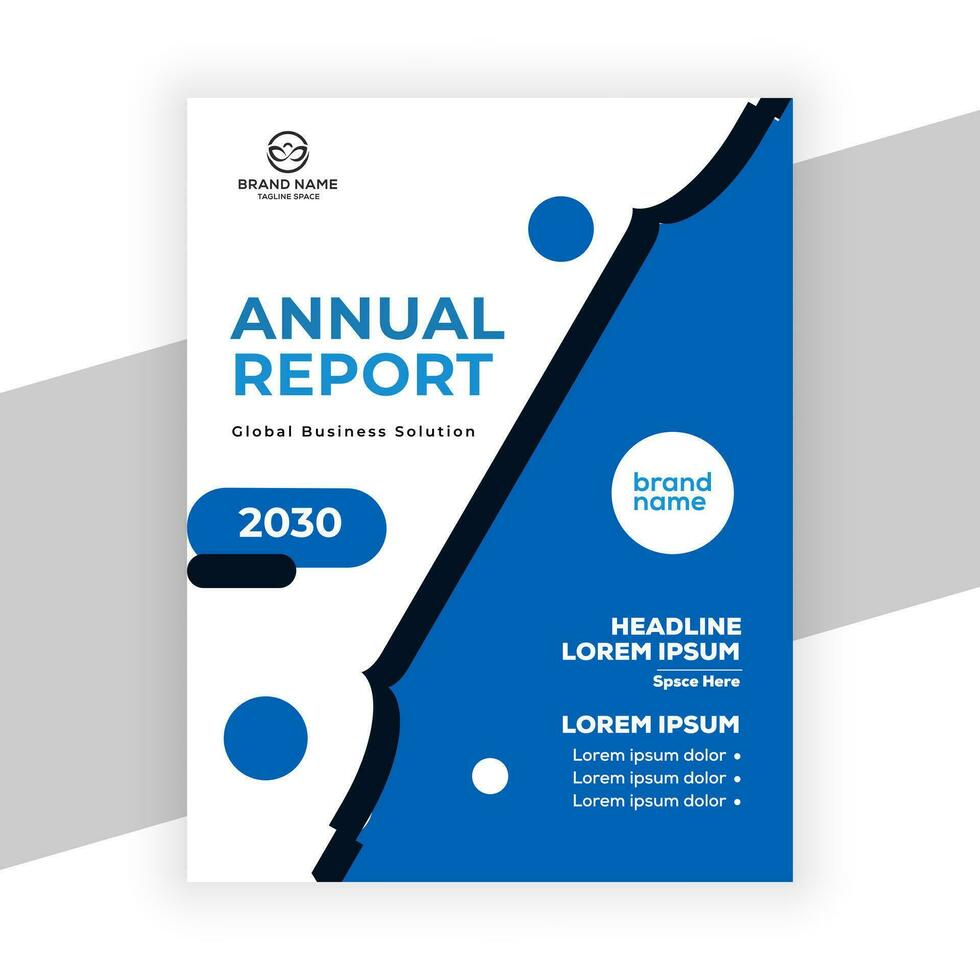 creative corporate annual report template design for data presentation vector