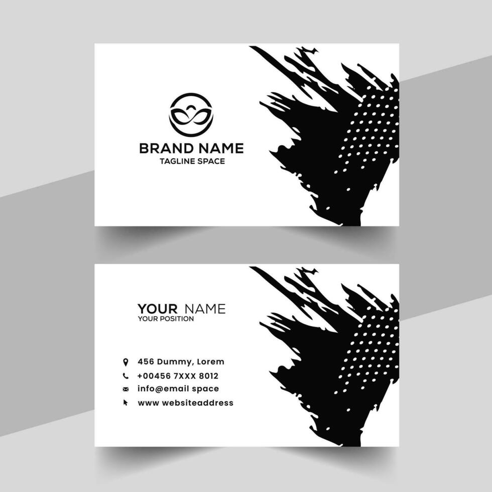 Vector creative abstract brush style business card design