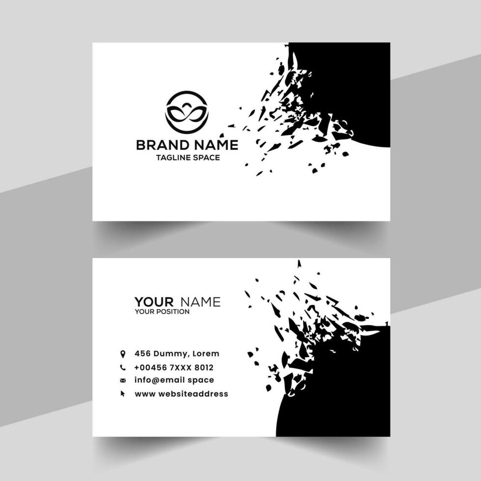 Vector creative abstract brush style business card design