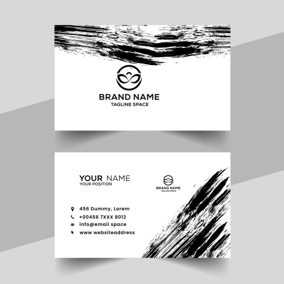 Vector creative abstract brush style business card design