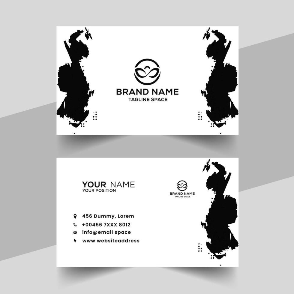 Vector creative abstract brush style business card design