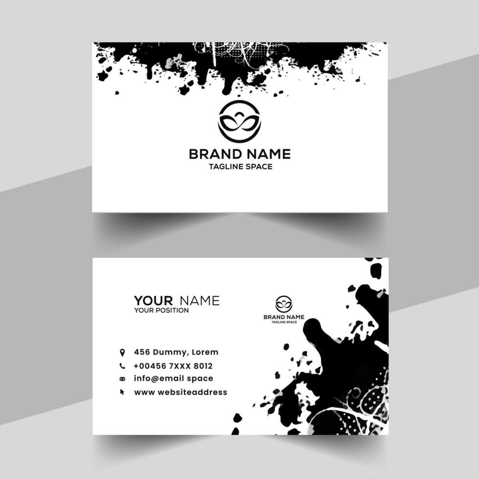 Vector creative abstract brush style business card design