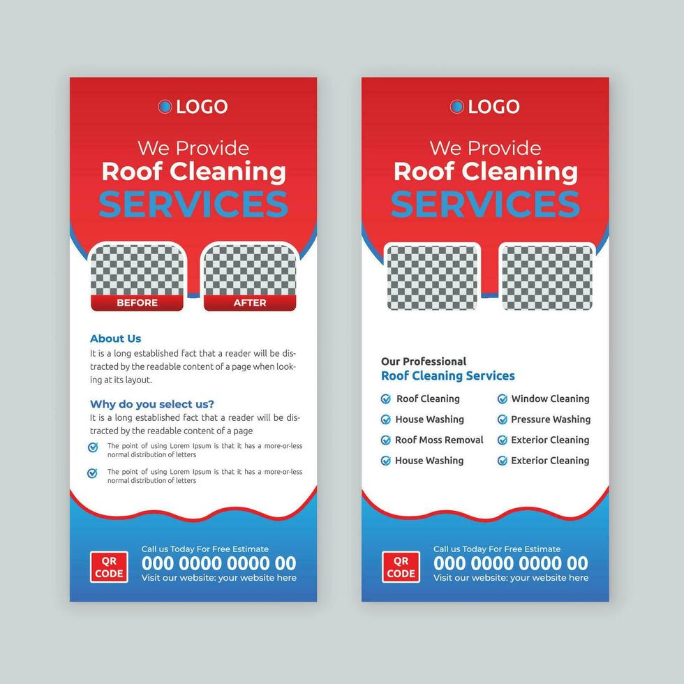 DL flyer, rack card, template  cleaning services dl flyer design vector