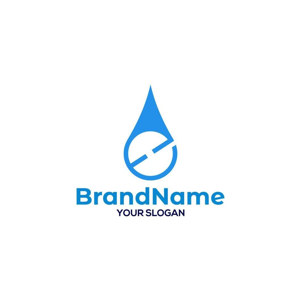 EH Water Oil Logo Design Vector