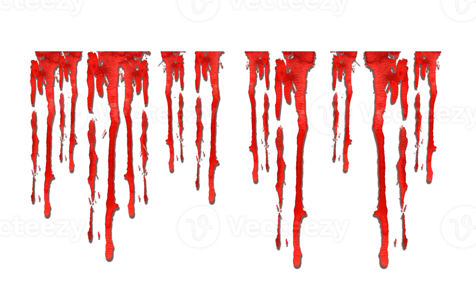 Blood splatters and stains. Red blots of watercolor illustration. Realistic bloody splatters for Halloween Drop for blood concept. Design for stickers, tattoo, prints png