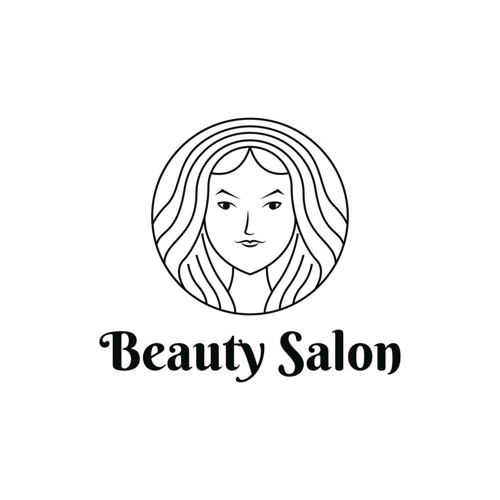 belleza salón logo diseño creativo idea vector