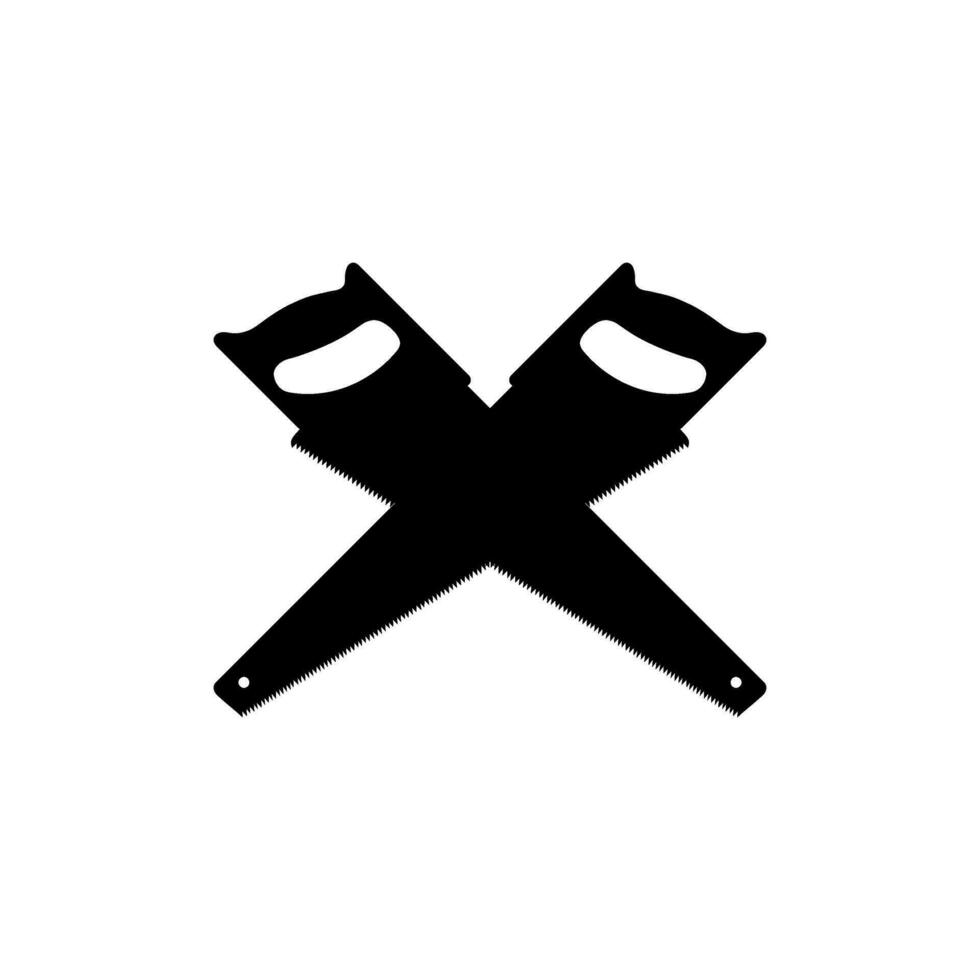 Hand Saw Silhouette, can use for Icon, symbol, Art Illustration, Logo Gram, Pictogram, Apps, Website, or Graphic Design Element. Vector Illustration