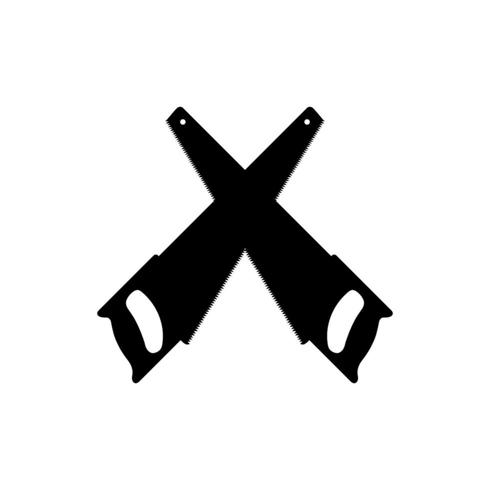 Hand Saw Silhouette, can use for Icon, symbol, Art Illustration, Logo Gram, Pictogram, Apps, Website, or Graphic Design Element. Vector Illustration