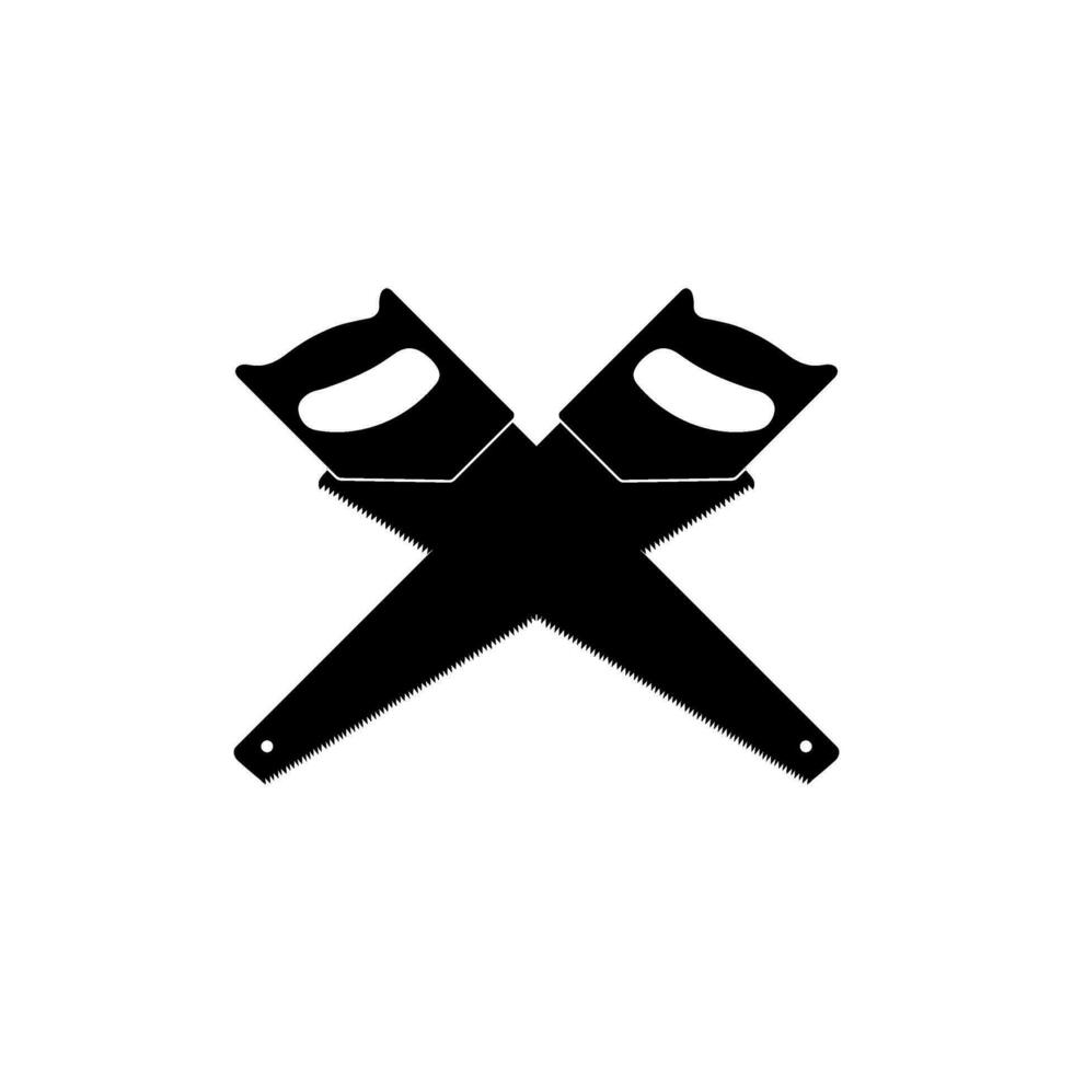 Hand Saw Silhouette, can use for Icon, symbol, Art Illustration, Logo Gram, Pictogram, Apps, Website, or Graphic Design Element. Vector Illustration