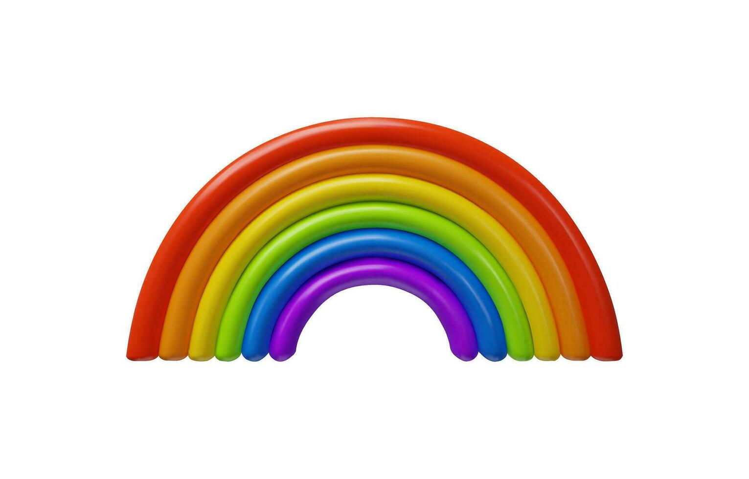 3D realistic lgbt rainbow. Symbol of Pride month. Colorful tolerante vector illustration. Freedom of relationship, support homosexual rights of gay, lesbian, transgender, bisexual. Multicolored sign