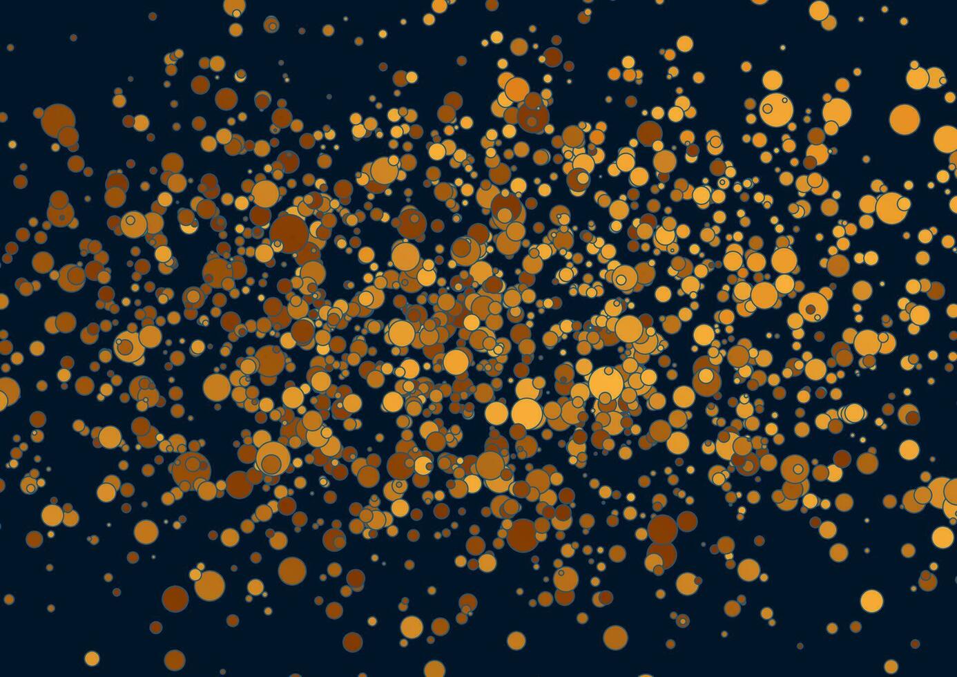 Bronze and golden small circles abstract background vector